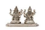 Brass Silver-Coated Superfine Ganesh Laxmi Idol- 3.15 Inches - Image 5