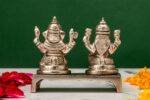 Brass Silver-Coated Superfine Ganesh Laxmi Idol- 3 Inches - Image 13