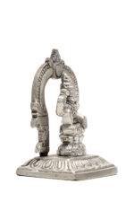 Brass Silver Coated Ganesh Laxmi Saraswati Idols - With Frame - 2.35 Inch - Image 25