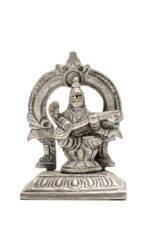 Brass Silver Coated Ganesh Laxmi Saraswati Idols - With Frame - 2.35 Inch - Image 19