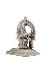 Brass Silver Coated Ganesh Laxmi Saraswati Idols - With Frame - 2.35 Inch - Image 18