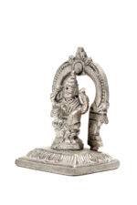 Brass Silver Coated Ganesh Laxmi Saraswati Idols - With Frame - 2.35 Inch - Image 26