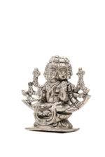 Brass Silver-Coated Superfine Gayatri Mata Idol- 3.15 Inches - Image 7