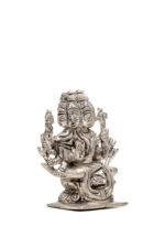 Brass Silver-Coated Superfine Gayatri Mata Idol- 3.15 Inches - Image 6