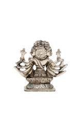 Brass Silver-Coated Superfine Gayatri Mata Idol- 3.15 Inches - Image 5