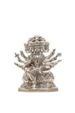 Brass Silver-Coated Superfine Gayatri Mata Idol- 4.75 Inches - Image 7