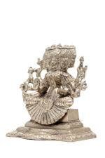 Brass Silver-Coated Superfine Gayatri Mata Idol- 5.15 Inches - Image 7
