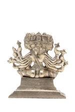 Brass Silver-Coated Superfine Gayatri Mata Idol- 5.15 Inches - Image 5
