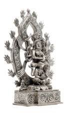 Brass Silver Coated Superfine Kamakhya Devi – 12.50 Inch - Image 5