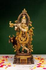 brass Krishna Idol