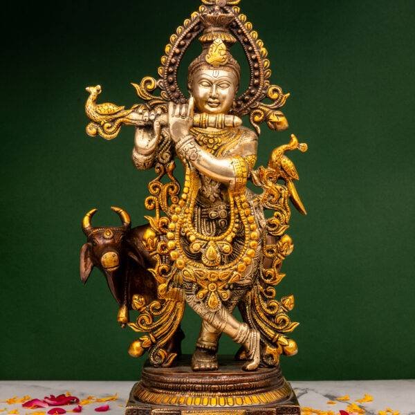 brass Krishna Idol