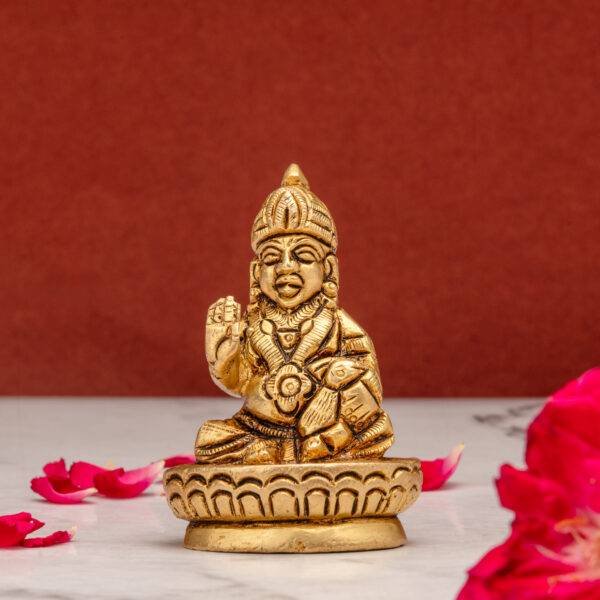 Superfine Brass Kuber - Ashirwaad Mudra - 2.5 Inch