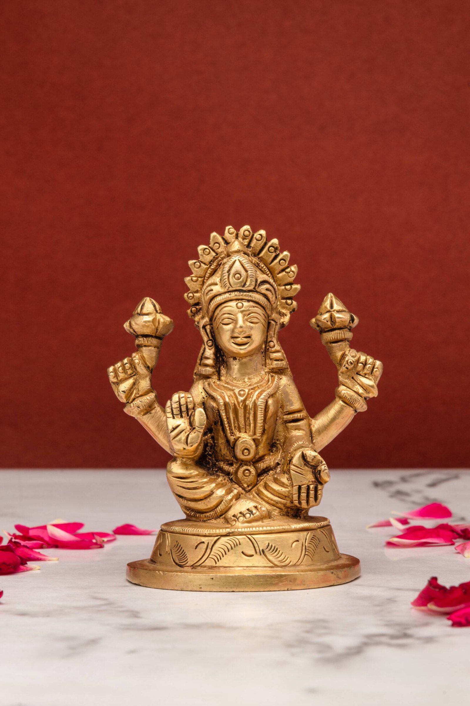 brass Laxmi 346 (8) Laxmi Devi Idol