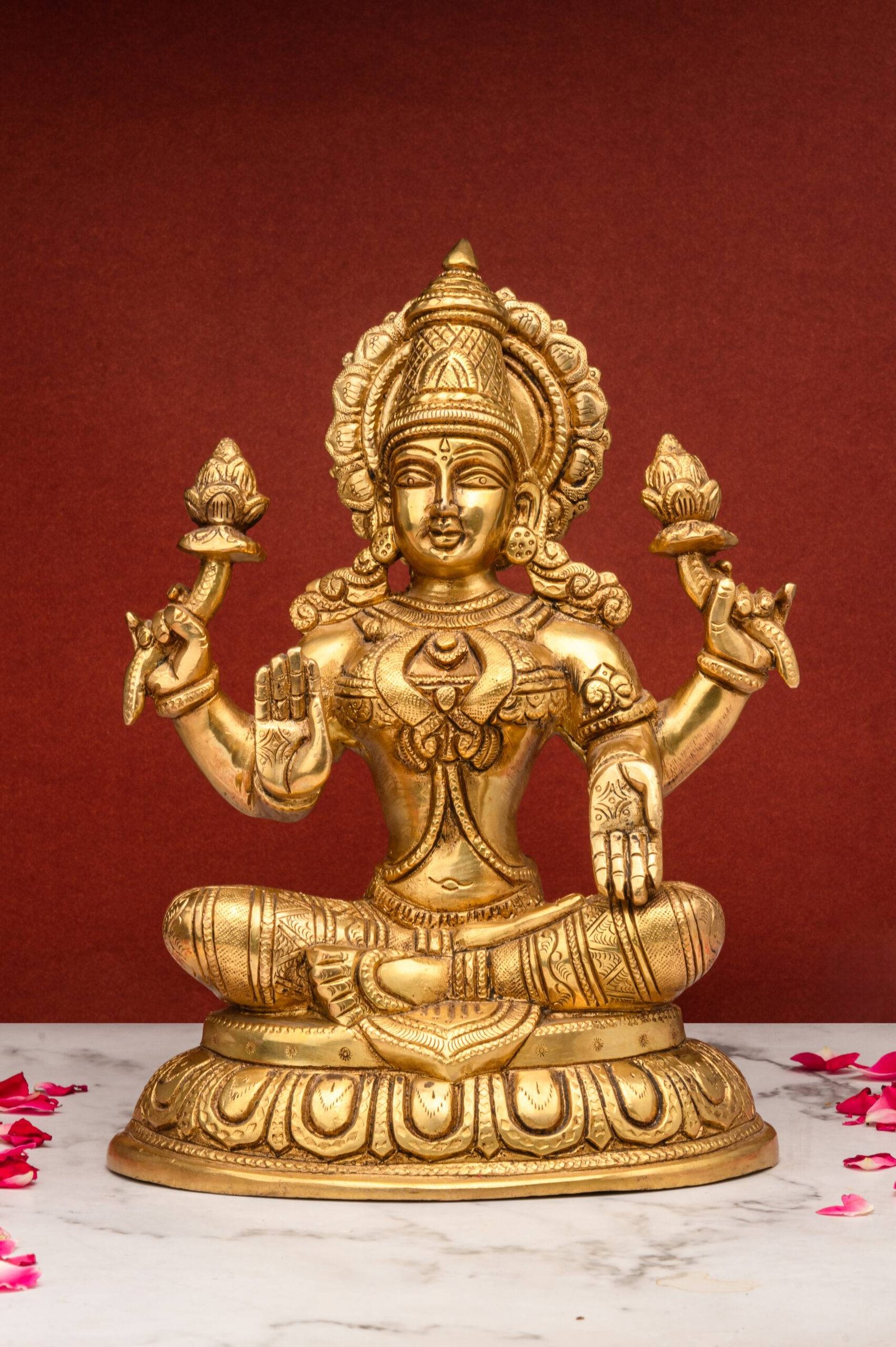 brass Laxmi 369 (8) Laxmi Mata Idol