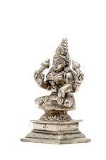 Brass Silver Coated Superfine Laxmi Mata Idol - 4 Inch - Image 7