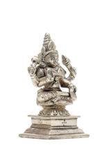 Brass Silver Coated Superfine Laxmi Mata Idol - 4 Inch - Image 6