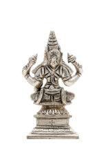 Brass Silver Coated Superfine Laxmi Mata Idol - 4 Inch - Image 5
