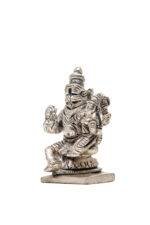 Brass Silver-Coated Superfine Lord Narsingh Idol- 2.35 Inches - Image 7