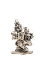 Brass Silver-Coated Superfine Lord Narsingh Idol- 2.35 Inches - Image 6