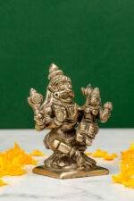 Brass Silver-Coated Superfine Lord Narsingh Idol- 2.75 Inches - Image 4