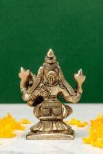 Brass Silver-Coated Superfine Lord Narsingh Idol- 2.75 Inches - Image 3