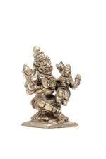 Brass Silver-Coated Superfine Lord Narsingh Idol- 2.75 Inches - Image 6