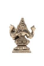 Brass Silver-Coated Superfine Lord Narsingh Idol- 2.75 Inches - Image 5