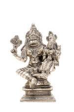 Brass Silver-Coated Superfine Lord Narsingh Idol- 4.35 Inches - Image 8