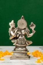 Brass Silver-Coated Superfine Lord Narsingh Idol- 4.35 Inches - Image 3
