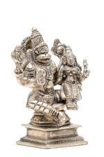 Brass Silver-Coated Superfine Lord Narsingh Idol- 4.35 Inches - Image 6