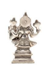 Brass Silver-Coated Superfine Lord Narsingh Idol- 4.35 Inches - Image 5