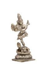 Brass Silver-Coated Superfine Nataraj Idol Miniature - 2.75 Inches - Image 5