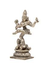 Brass Silver-Coated Superfine Nataraj Idol Miniature - 2.75 Inches - Image 4