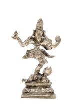 Brass Silver-Coated Superfine Nataraj Idol Miniature - 2.75 Inches - Image 3