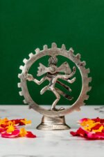 Brass Silver-Coated Superfine Nataraj Idol - 4 Inches - Image 7