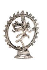 Brass Silver-Coated Superfine Nataraj Idol - 4 Inches - Image 5