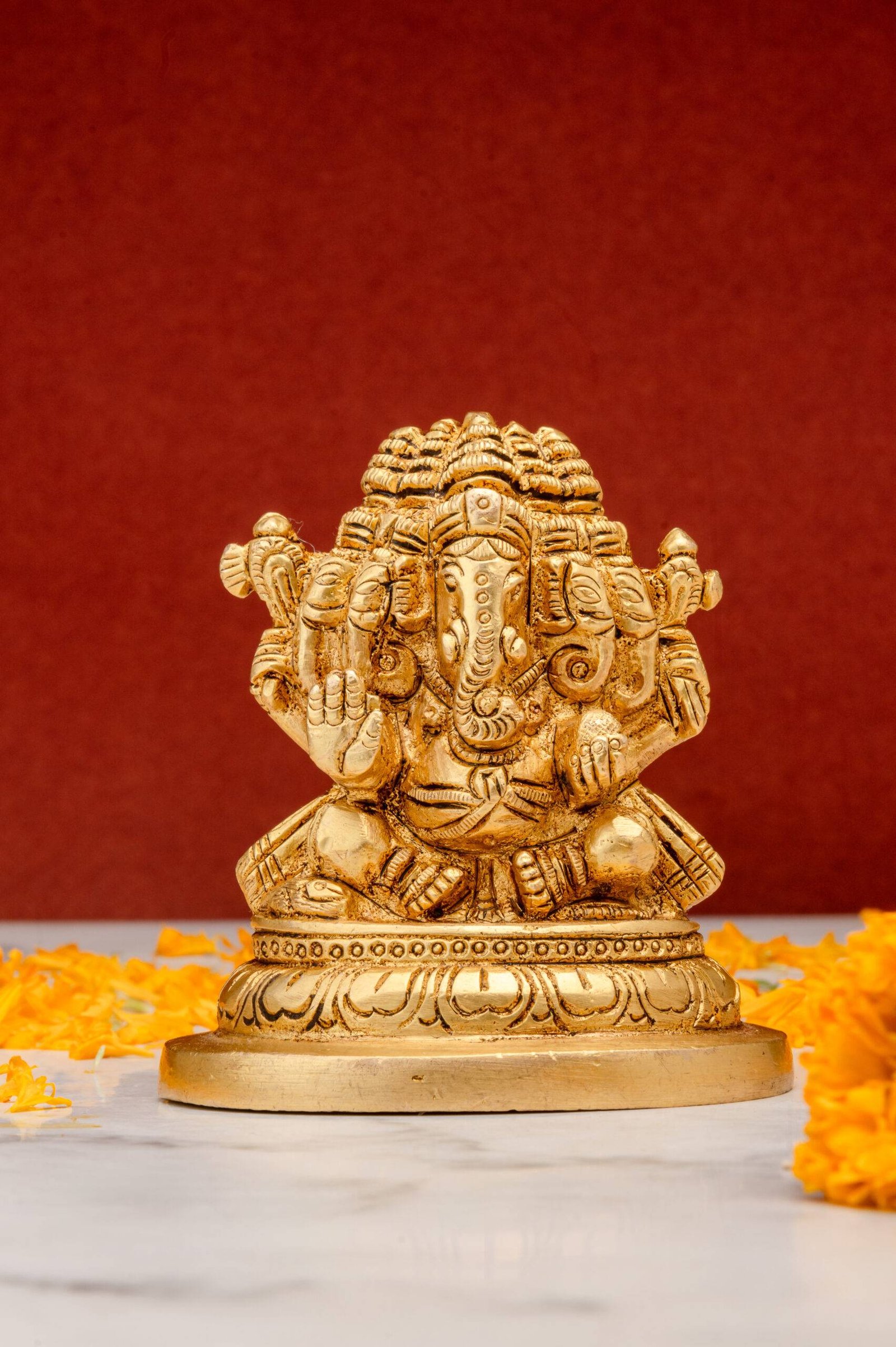 brass Punchmukhi Ganesh 207 (8) brass Punchmukhi Ganesh