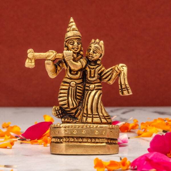 brass Radha Krishna