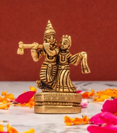 brass Radha Krishna