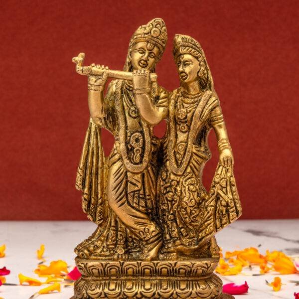 brass Radha Krishna