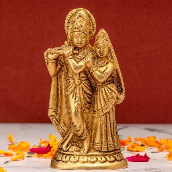 brass Radha Krishna