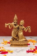 brass Radha Krishna