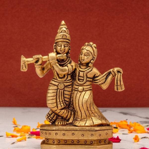 brass Radha Krishna