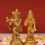 brass Radha Krishna