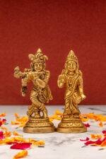 brass Radha Krishna