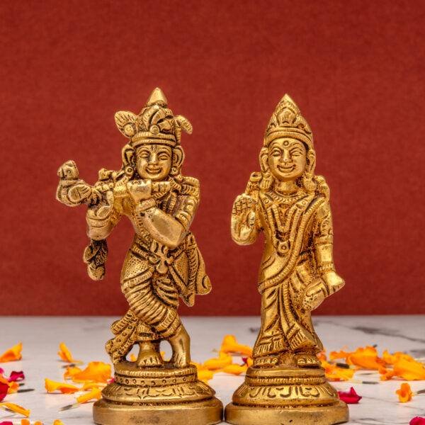 brass Radha Krishna