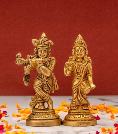 brass Radha Krishna