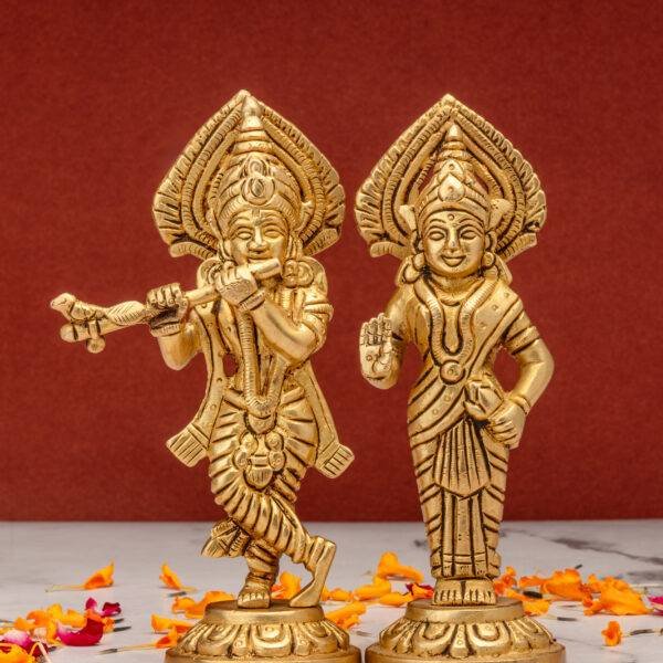 brass Radha Krishna