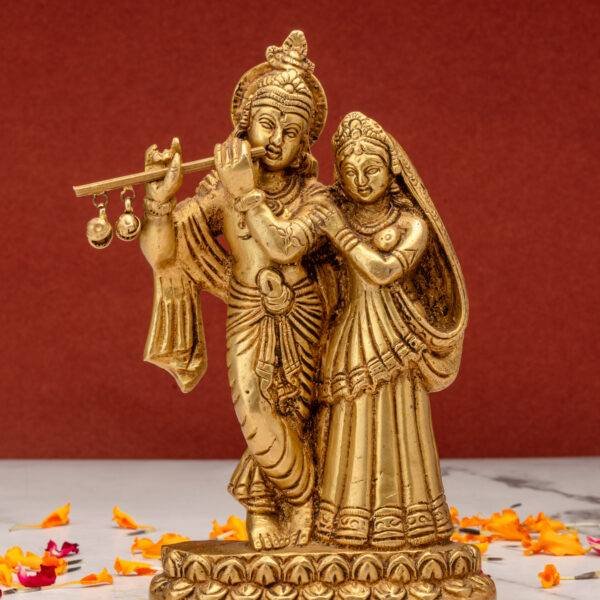 brass Radha Krishna