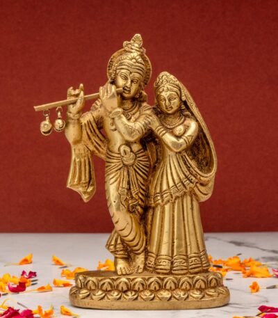 brass Radha Krishna